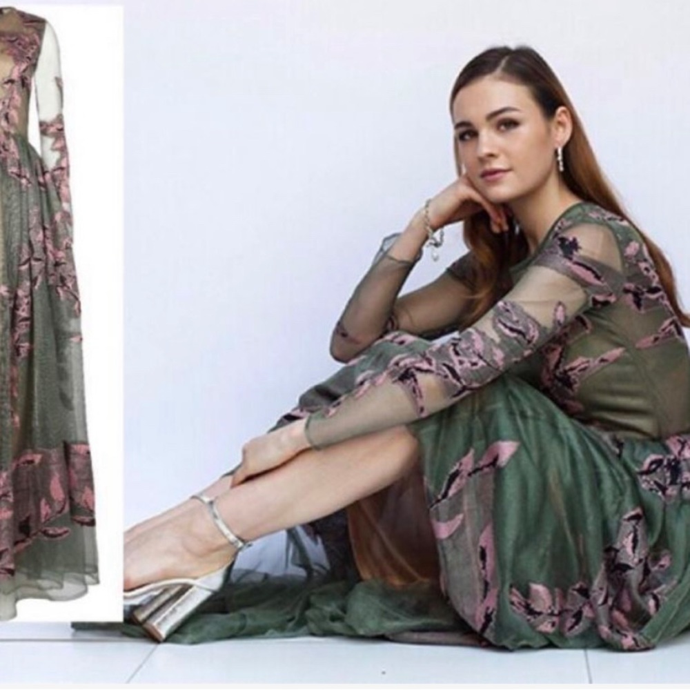 NWT Kukhareva London Millie Ball Gown Long Sleeve UK 8 US 4 - Picture 3 of 16